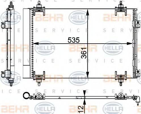 BEHR HELLA SERVICE 8FC351317561 Конденсатор, кондиционер