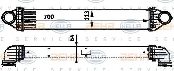 BEHR HELLA SERVICE 8ML376723551 Интеркулер
