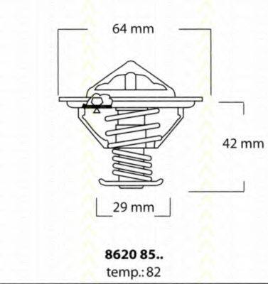 TRISCAN 86208582 Термостат, охлаждающая жидкость