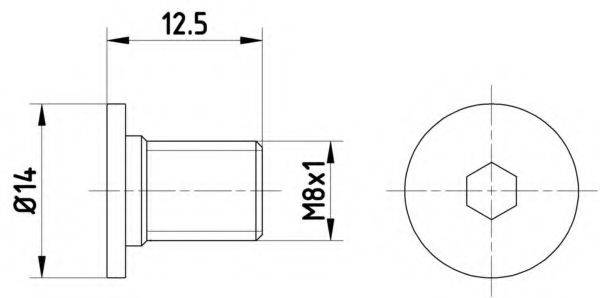 PAGID TPM0002 Болт, диск тормозного механизма