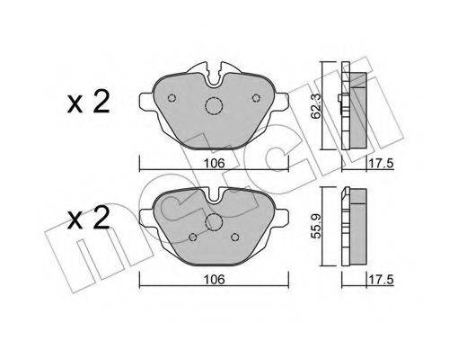 Комплект тормозных колодок, дисковый тормоз METELLI 22-0920-0