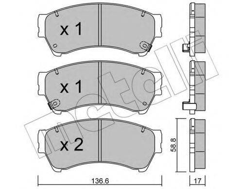 METELLI 2209240 Комплект тормозных колодок, дисковый тормоз