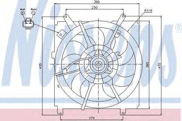Вентилятор, охлаждение двигателя NISSENS 85238