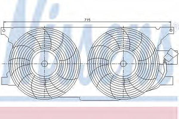 Вентилятор, конденсатор кондиционера NISSENS 85402