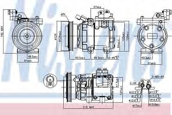 Компрессор, кондиционер NISSENS 89085