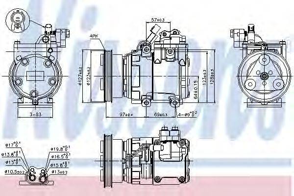 Компрессор, кондиционер NISSENS 89277