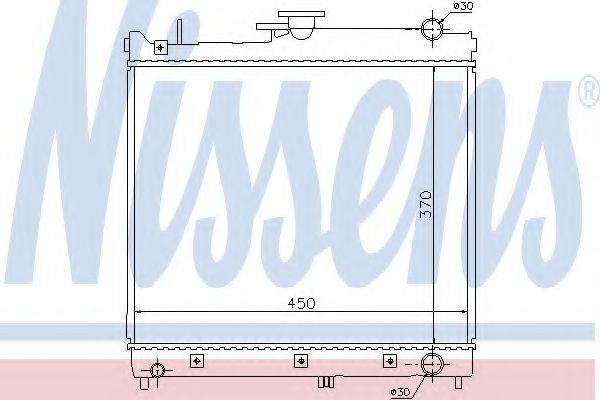 Радиатор, охлаждение двигателя NISSENS 64162