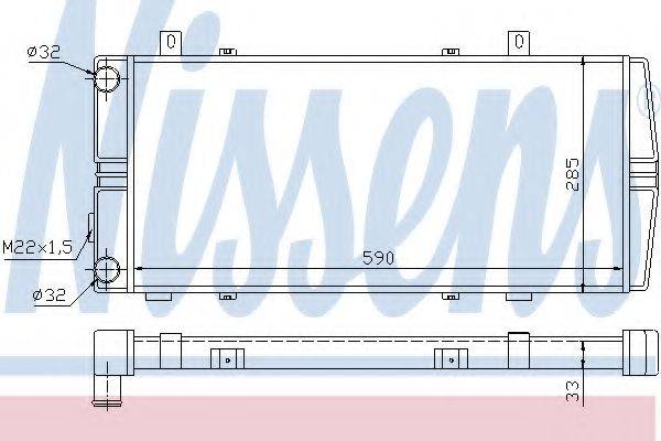 Радиатор, охлаждение двигателя NISSENS 64102