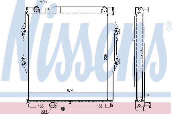 Радиатор, охлаждение двигателя NISSENS 64698