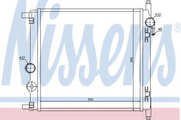 Радиатор, охлаждение двигателя NISSENS 65300