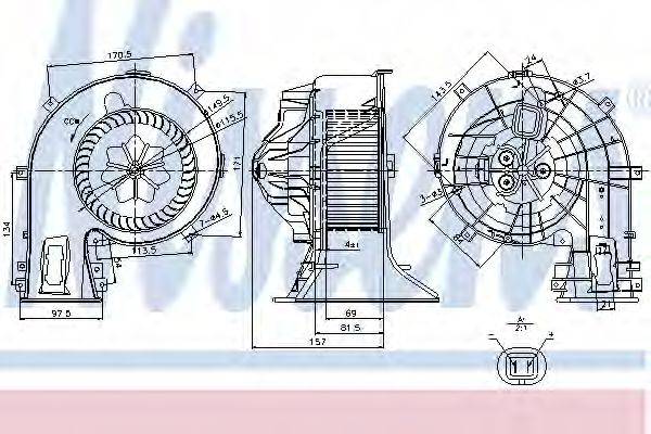 Вентилятор салона NISSENS 87049