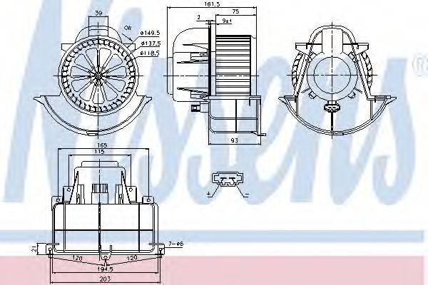 Вентилятор салона NISSENS 87139