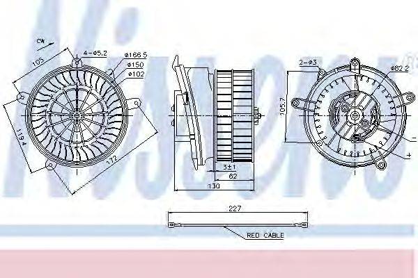 Вентилятор салона NISSENS 87152