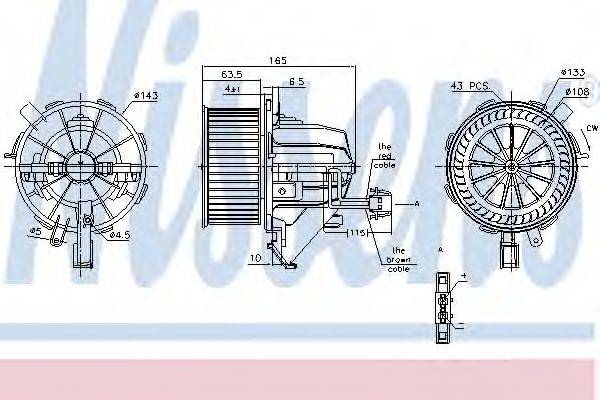 Вентилятор салона NISSENS 87215