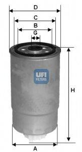 Топливный фильтр UFI 24.H2O.02
