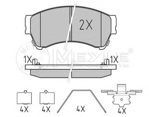 MEYLE 0252458217W Комплект тормозных колодок, дисковый тормоз