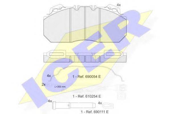 Комплект тормозных колодок, дисковый тормоз