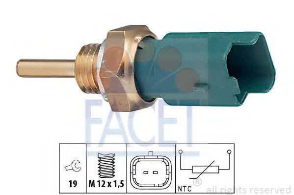 Датчик, температура охлаждающей жидкости FACET 7.3261