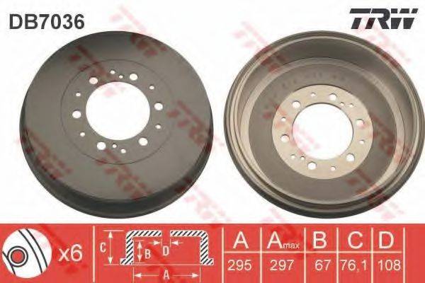 Тормозной барабан TRW DB7036