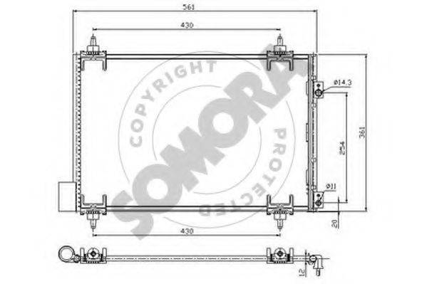 SOMORA 220760C Конденсатор, кондиционер