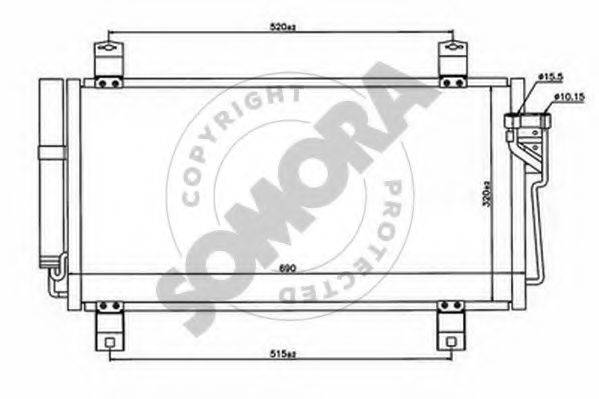 SOMORA 161360 Конденсатор, кондиционер