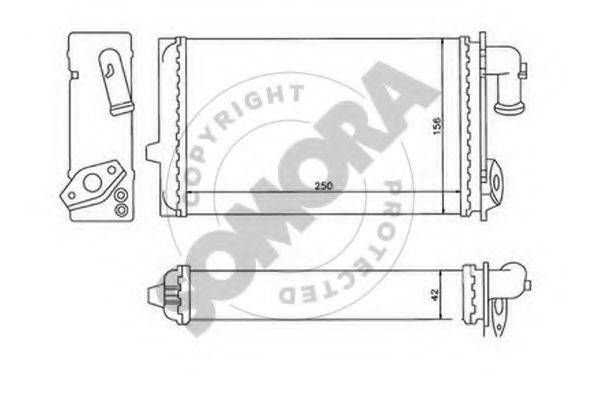 SOMORA 220950 Теплообменник, отопление салона