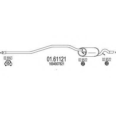MTS 0161121 Глушитель выхлопных газов конечный