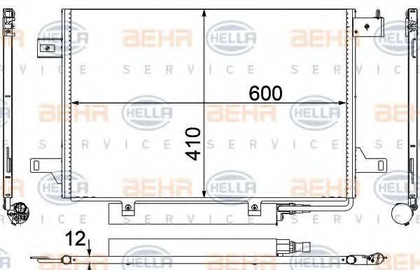 HELLA 8FC351301671 Конденсатор, кондиционер