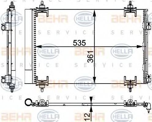 HELLA 8FC351317561 Конденсатор, кондиционер