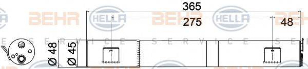 HELLA 8FT351335191 Осушитель, кондиционер