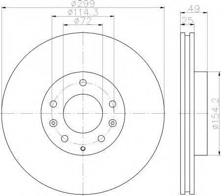 HELLA 8DD355115771 Тормозной диск