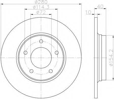 HELLA 8DD355115831 Тормозной диск