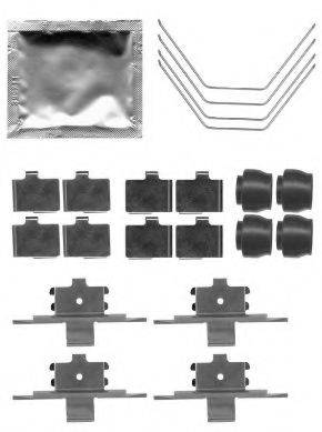 HELLA 8DZ355204951 Комплектующие, колодки дискового тормоза