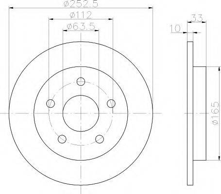 HELLA 8DD355100971 Тормозной диск