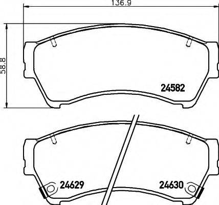 HELLA 8DB355013761 Комплект тормозных колодок, дисковый тормоз