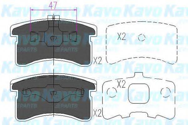 Комплект тормозных колодок, дисковый тормоз KAVO PARTS KBP-1506