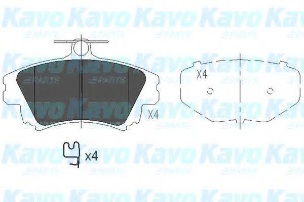 Комплект тормозных колодок, дисковый тормоз KAVO PARTS KBP-5519