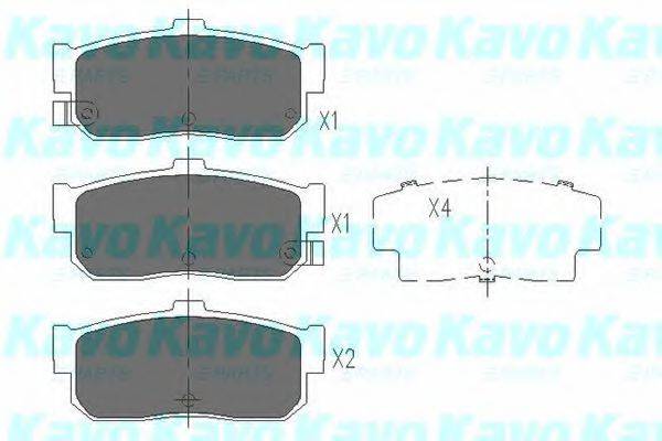 Комплект тормозных колодок, дисковый тормоз KAVO PARTS KBP-6513