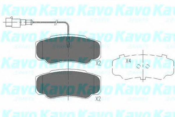 Комплект тормозных колодок, дисковый тормоз KAVO PARTS KBP-6585