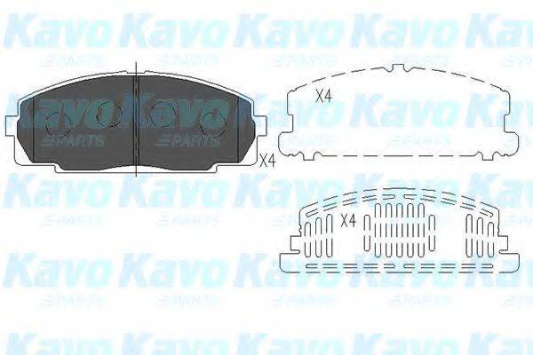 Комплект тормозных колодок, дисковый тормоз KAVO PARTS KBP-9002