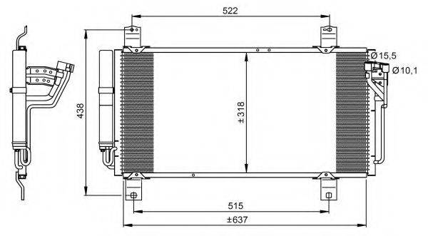 NRF 35949 Конденсатор, кондиционер