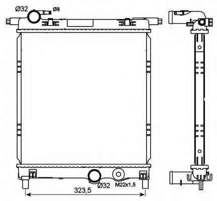 Радиатор, охлаждение двигателя NRF 53101