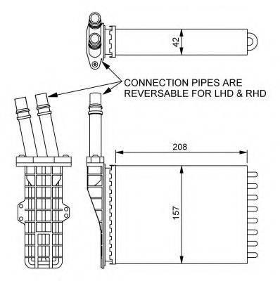 Теплообменник, отопление салона NRF 54245