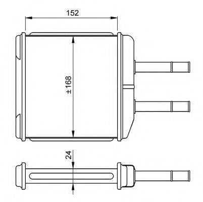 Теплообменник, отопление салона NRF 54260