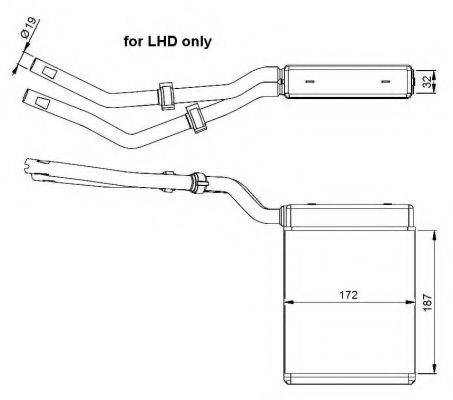 Теплообменник, отопление салона NRF 54303