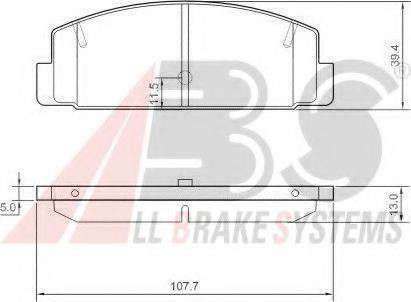 A.B.S. 37382OE Комплект тормозных колодок, дисковый тормоз