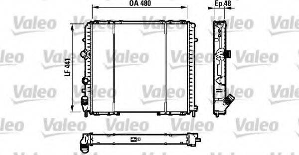 Радиатор, охлаждение двигателя VALEO 732072