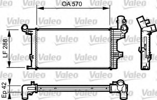 Радиатор, охлаждение двигателя VALEO 732303