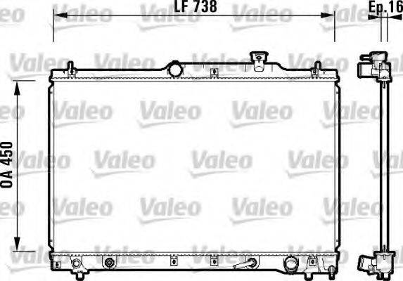 Радиатор, охлаждение двигателя VALEO 734201