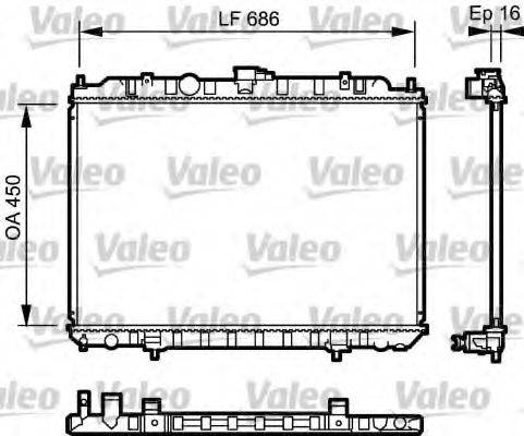 Радиатор, охлаждение двигателя VALEO 735063